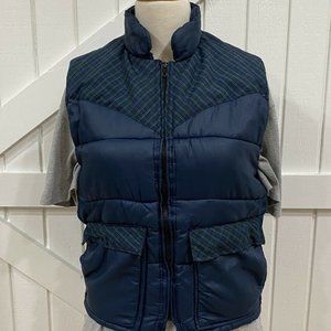 Frostline Kit Vest Men’s M Blue Green Plaid Zip